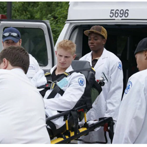 EMT students practicing skills