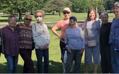 Practicing Chi Gung by the Lake Inspires Senior Group