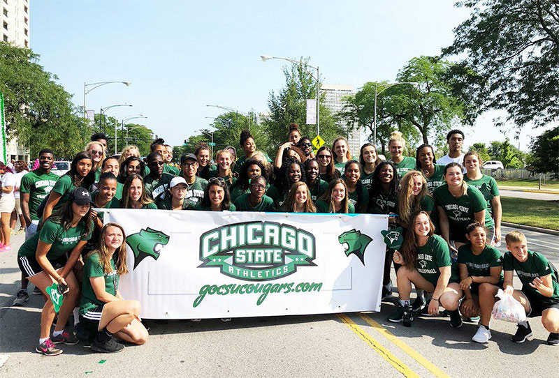 Chicago State University group of athletes