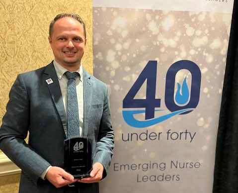 Nurse with leadership award