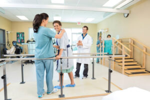 Woman in physical therapy
