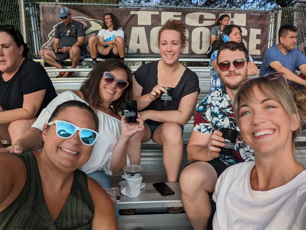 PT team enjoy a night out-at-soccer game