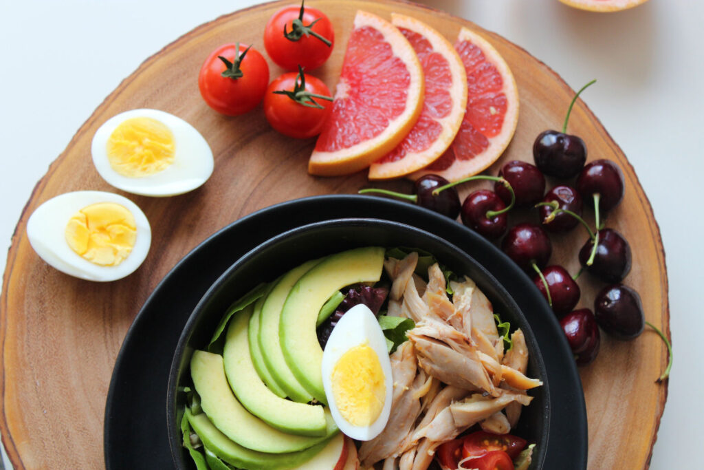 Plate of healthy food