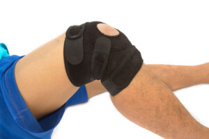person wearing knee brace