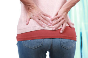person with bad back