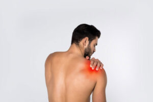 person with shoulder pain