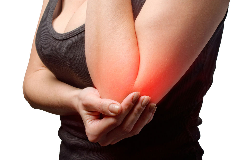 woman with elbow pain